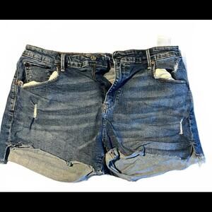 Denizen by Levi's High-Rise Distressed Denim Shorts SZ 14